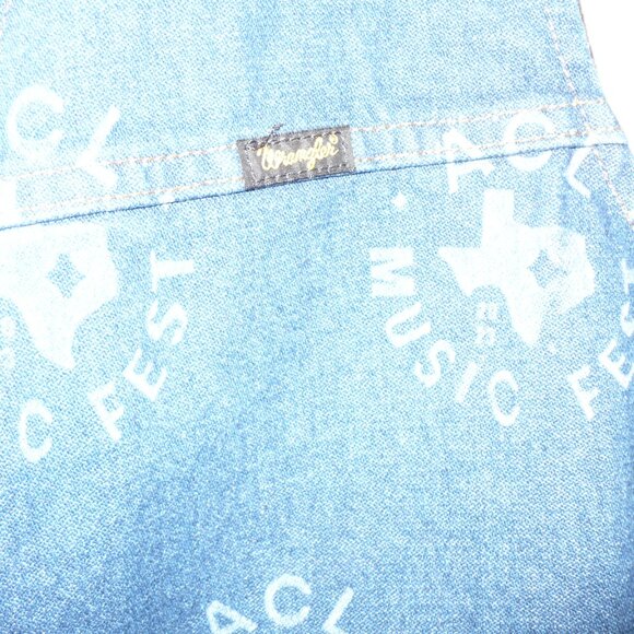 Wrangler Denim Vest ACL Music Fest Austin City Limits Fashion Cool Medium NEW - Picture 5 of 5